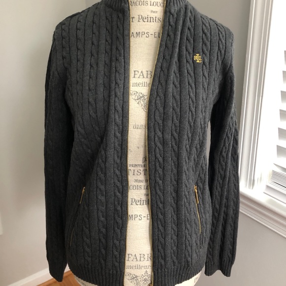 SOLD - Ralph Lauren Zip Sweater - Picture 4 of 5